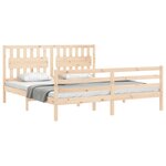 vidaXL Cadre de lit sans matelas bois massif