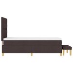 vidaXL Lit à ressorts avec matelas Marron foncé 90 x 200 cm tissu