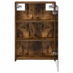 vidaXL Armoire Miroir de Salle de Bain Chêne fumé 43 x 16 x 62.5 cm