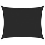 vidaXL Voile d'ombrage 160 g/m² rectangulaire noir 6x8 m PEHD
