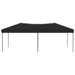 vidaXL Tente de réception pliable Noir 3x6 m