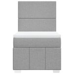 vidaXL Sommier à lattes de lit avec matelas gris clair 80x200 cm tissu