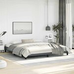 vidaXL Cadre de lit gris foncé 193x203 cm velours