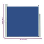 vidaXL Auvent latéral rétractable de patio 170x300 cm Bleu