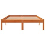 vidaXL Cadre de lit sans matelas cire marron 140x200cm bois pin massif