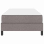vidaXL Lit à ressorts avec matelas Taupe 100 x 200 cm tissu