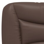 vidaXL Coussin de tête de lit marron 140 cm similicuir