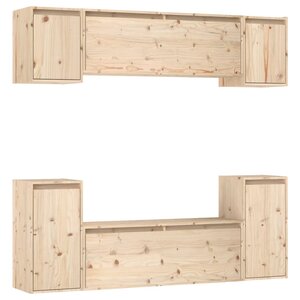 vidaXL Meubles TV 6 Pièces Bois massif de pin
