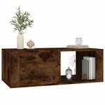 vidaXL Table basse Chêne fumé 100x50 5x35 cm Bois d'ingénierie