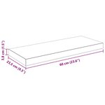 vidaXL Étagère murale flottante Blanc brillant 60x23 5x3 8 cm MDF