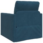 vidaXL Canapé-Lit Bleu 74 x 77 x 81 cm Velours