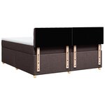vidaXL Sommier à lattes de lit avec matelas Marron foncé 180x200 cm
