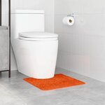 vidaXL Tapis de bain antidérapant avec découpe pour toilette Orange