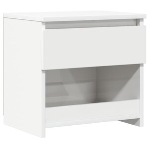 vidaXL Table de chevet blanc brillant 40x30x39 cm bois d’ingénierie