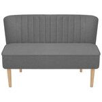 vidaXL Canapé 117 x 55 5 x 77 cm Tissu Gris clair