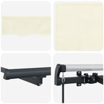 vidaXL Auvent Rétractable Crème 250 x 200 cm Polyester et Aluminium