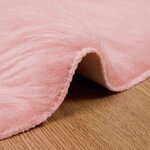 vidaXL Tapis en Peau de Mouton Synthétique Rose 200 x 200 cm Polyester
