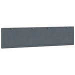 vidaXL Coussin de tête de lit Hanko gris foncé 200 cm velours