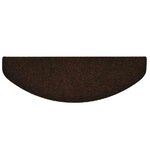 vidaXL Tapis d'escalier auto-adhésifs 5 pièces 65 x 21 x 4 cm Marron Demi-rond Grand