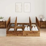 vidaXL Cadre de lit Bois ancien 200 x 180 x 31 5 cm Bois d'ingénierie