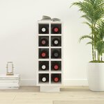vidaXL Armoire à vin Blanc 23x34x61 cm Bois de pin massif