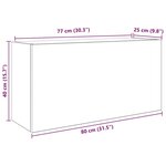 vidaXL Armoire murale de bain chêne marron 80x25x40 cm bois ingénierie