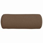 vidaXL Coussins d'accent 2 Pièces Marron Ø 25 x 70 cm tissu