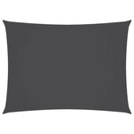 vidaXL Voile de parasol tissu oxford rectangulaire 2 5x4 5m anthracite