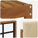vidaXL Ensemble de canapés d'extérieur 4 Pièces Naturel et Beige