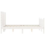 vidaXL Cadre de lit avec tête de lit blanc 140x200 cm bois massif