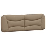 vidaXL Lit avec matelas cappuccino 160x200 cm similicuir