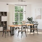 vidaXL Pieds de table console en T  2 pièces  noir  25 x 28 x (72-73) cm  acier