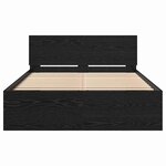 vidaXL Cadre de Lit Chêne noir 120 x 190 cm Bois d'ingénierie