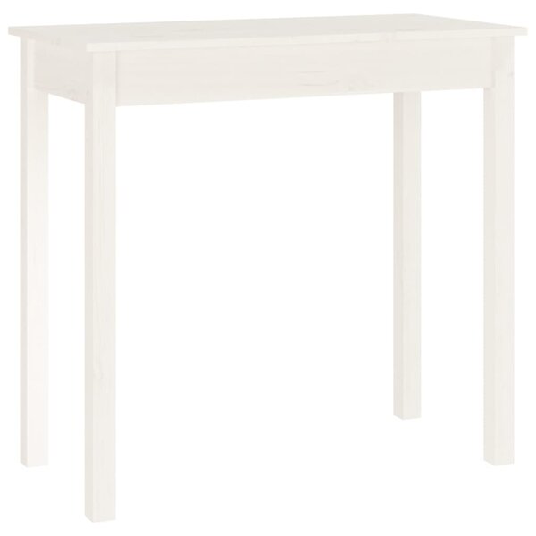 vidaXL Table console Blanc 80x40x75 cm Bois massif de pin