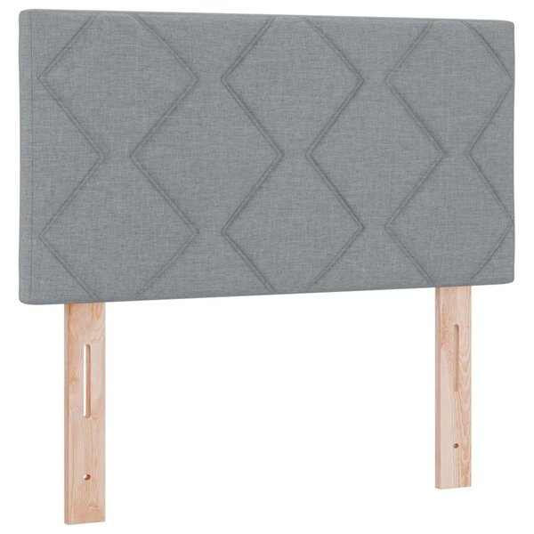 vidaXL Tête de lit avec des lumières à LED Gris clair 80 cm tissu