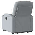 vidaXL Fauteuil inclinable électrique gris clair tissu