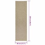 vidaXL Tapis ZIZUR beige 80x250 cm aspect de jute intérieur extérieur