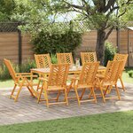 vidaXL Chaise de jardin 8 Pièces Marron 57 x 72 x 109 cm