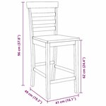 VidaXL Tabourets de bar 2 Pièces naturel bois massif d'hévéa