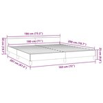 vidaXL Cadre de lit sans matelas crème 180x200 cm tissu