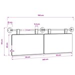 vidaXL Tête de lit suspendue Rouge orange Tissu en velours côtelé