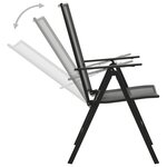 vidaXL Ensemble de salle à manger de jardin 5 Pièces Acier Anthracite
