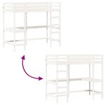 vidaXL Lit superposé sans matelas blanc 90x200 cm bois de pin massif