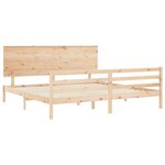 vidaXL Cadre de lit sans matelas 200x200 cm bois massif