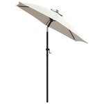 vidaXL Parasol Blanc sable 200x224 cm Aluminium