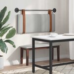 vidaXL Tête de lit suspendue Avec lumière LED Gris nuage PU antique