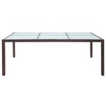 vidaXL Table à dîner d'extérieur Marron 200x150x74 cm Résine tressée