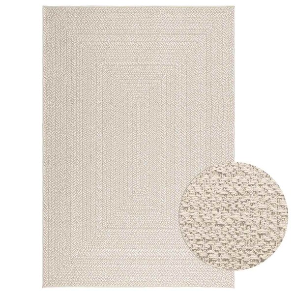 vidaXL Tapis ZIZUR crème 140x200 cm aspect de jute intérieur extérieur