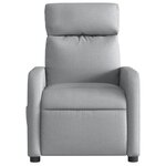 vidaXL Fauteuil inclinable électrique Gris clair Tissu
