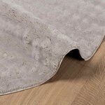 vidaXL Tapis de surface Rond HUARTE Sable Ø 160 CM Polyester